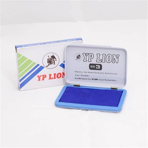 ALMOFADA DE CARIMBO AZUL YP LION